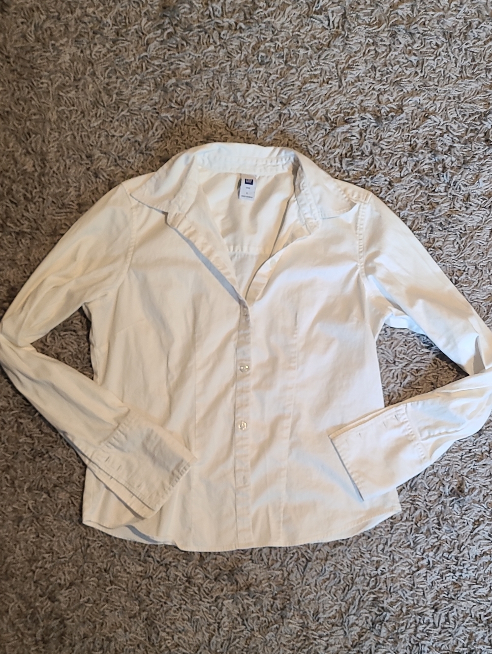 GAP Women's White Button-Down Shirt